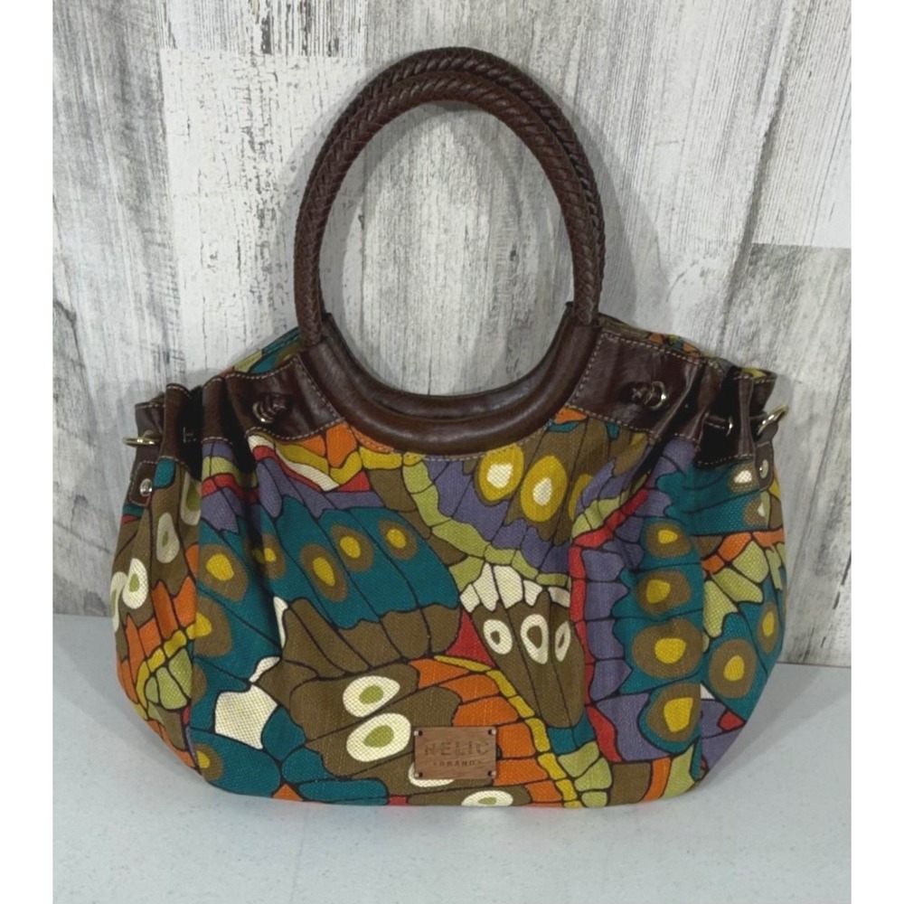Relic Purse Handbag Multicolor Butterfly Print Boho Canvas Shoulder Strap Boho